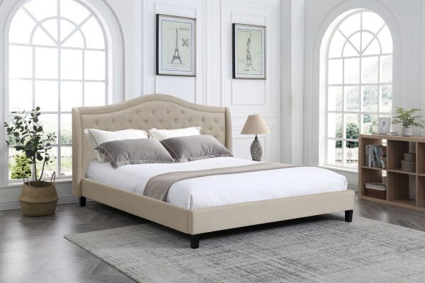 King Twilight Bed - 013-Husky-Furniture- Queen and King- Beige-2
