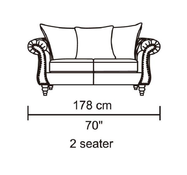 HD1769 -Tessa- Sand-K06.Fabric .Husky Designer Furniture.Loveseat.Dimentions