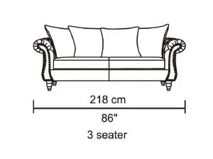 HD1769 -Tessa- Sand-K06.Fabric .Husky Designer Furniture.Sofa.Dimentions