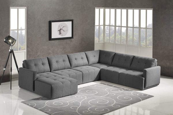 HD1800 - Leggo - sectional sofa LHS-Grey.Husky Designer Furniture