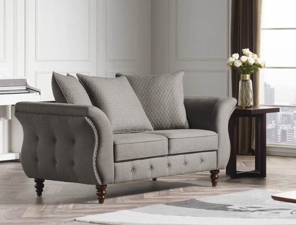 HD1811 -Jesse LOVESEAT- Taupe-K25.Fabric .Husky Designer Furniture.Sofa and loveseat.2
