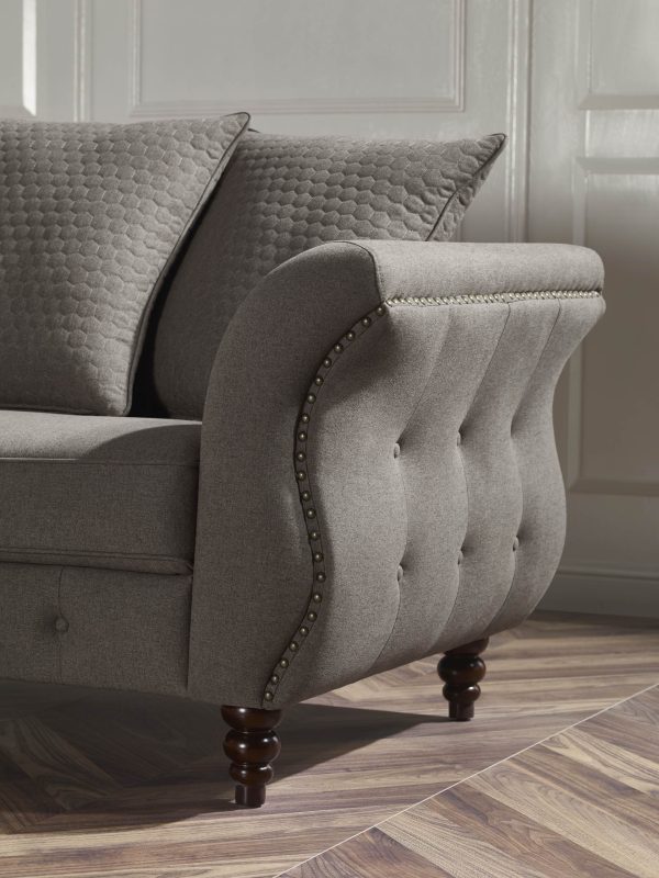 HD1811 -Jesse- Taupe-K25.Fabric .Husky Designer Furniture.Sofa and loveseat.Side
