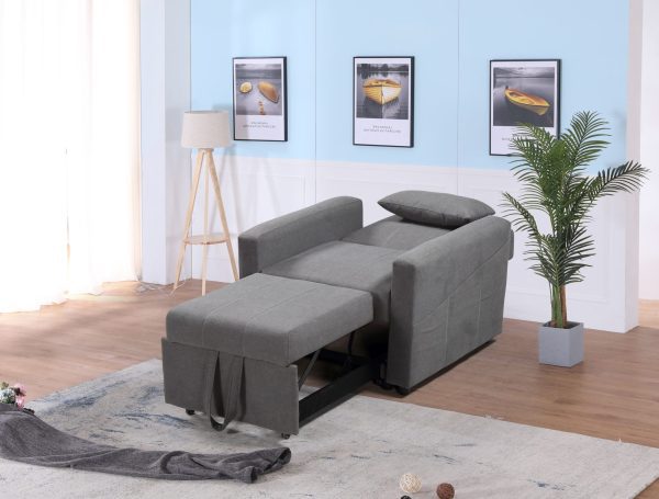 HS1009- Charcoal - Husky Furniture Transformer - convertible Sofa Bed - Chair 2