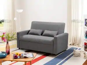 HS1009- Charcoal - Husky Furniture Transformer - convertible Sofa Bed - Loveseat
