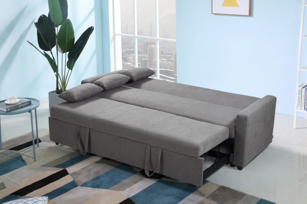 HS1009- Charcoal - Husky Furniture Transformer - convertible Sofa Bed - Sofa 2