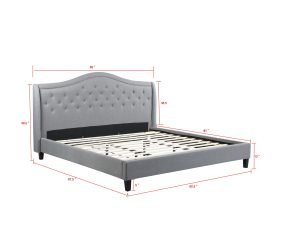 King- Twilight Bed -013- Husky FurniturePlatform bed King - Grey