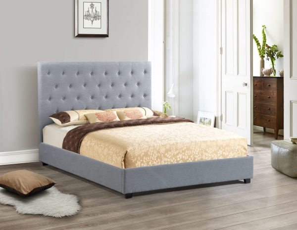 Logan Storage Bed Queen Size -1974 - Husky Furniture - King Grey