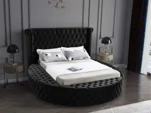Alora Platform Bed Black Queen King HuskyFurniture.com
