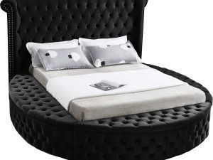 Alora Platform Bed Black Queen King HuskyFurniture.com