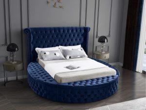 Alora Platform Bed Blue Queen King HuskyFurniture.com