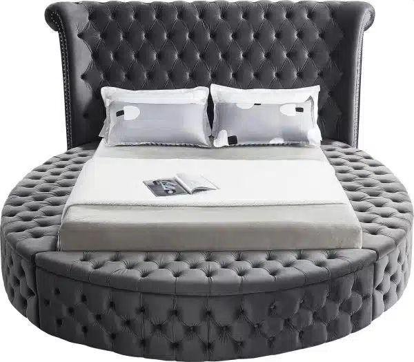 Alora Platform Bed Grey Queen King HuskyFurniture.com