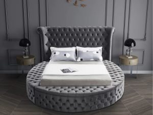 Alora Platform Bed Grey Queen King HuskyFurniture.com