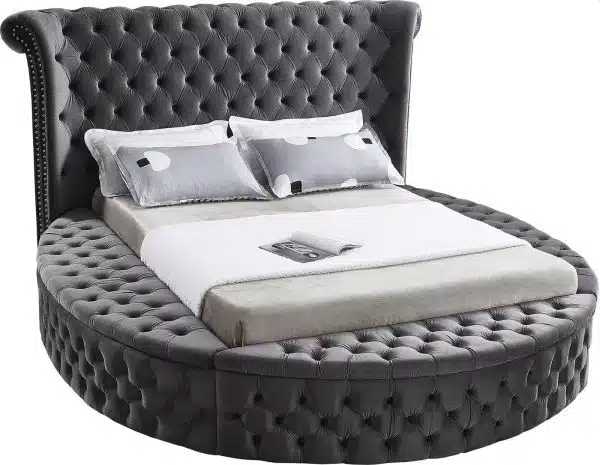 Alora Platform Bed Grey Queen King HuskyFurniture.com